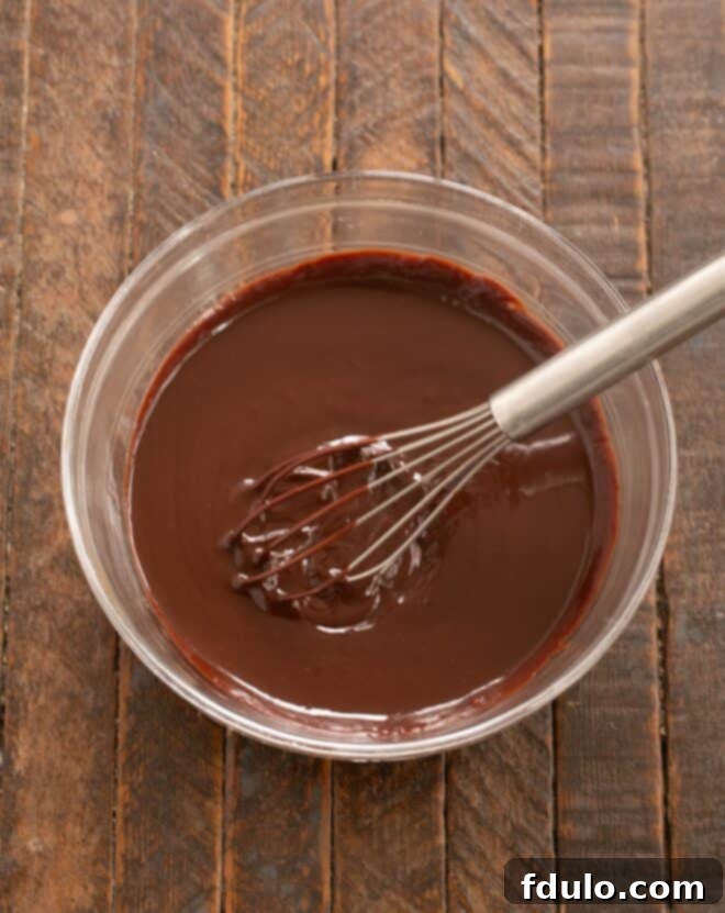 Step 1: Preparing the rich chocolate ganache.