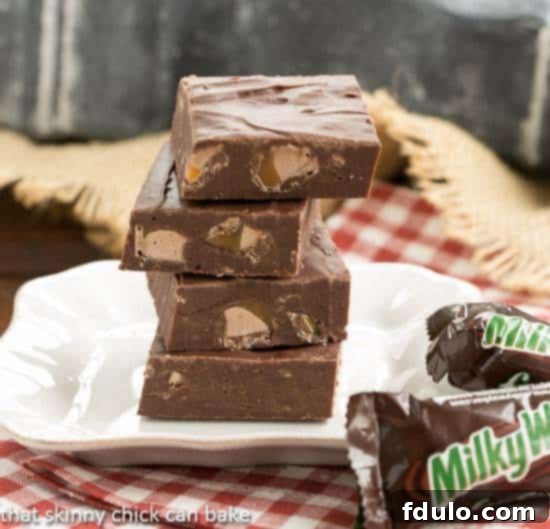 Milky Way Fudge | That Skinny Chick Can Bake