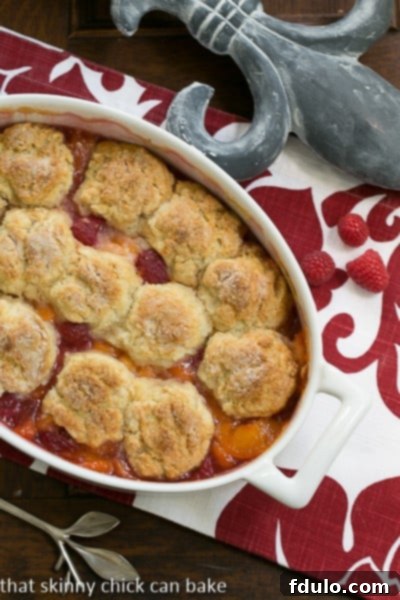 Peach Raspberry Cobbler