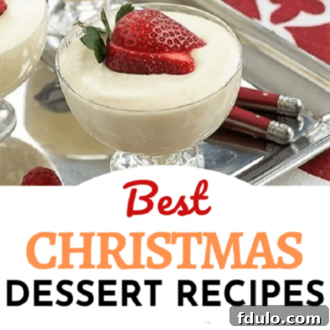 A festive collage showcasing two different delicious Christmas desserts, including a dessert in a glass and baked goods, ideal for holiday gatherings.