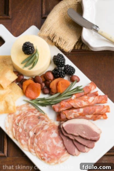 Overhead view of Charcuterie Platter.