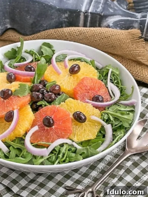 Moroccan orange salad in a white bowl