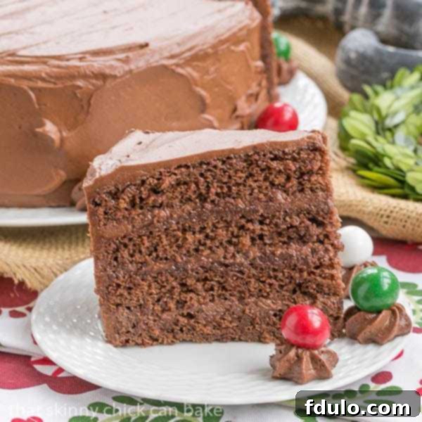 Devil's Food Cake for Festivus | A magnificent four-layer chocolate cake with buttercream.