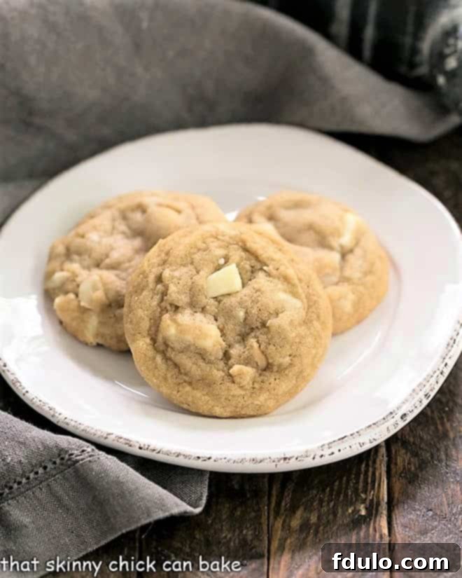 The Ultimate Cookie Recipe Collection 12 Classic White Chocolate Macadamia Nut Cookies with creamy white chocolate and crunchy macadamia nuts.