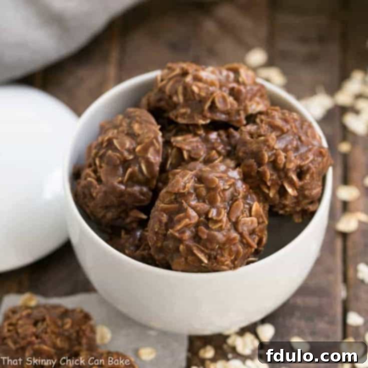 The Ultimate Cookie Recipe Collection 6 Classic Chocolate Peanut Butter No Bake Cookies on parchment paper.