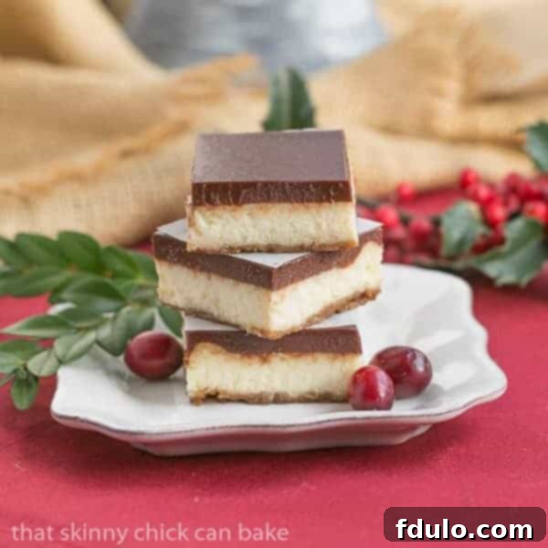 Ganache Topped Cheesecake Bars | An easy, swoon worthy dessert!