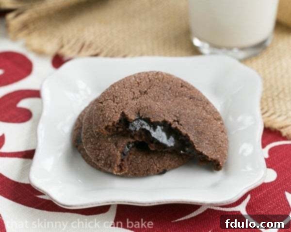 Delicious Chocolate Lava Cookies with a rich, molten center