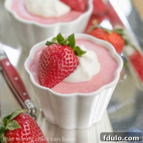 Strawberry Mousse | A sweet, creamy springtime dessert