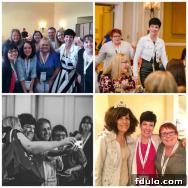 People networking at the Food & Wine Conference, emphasizing community around food.