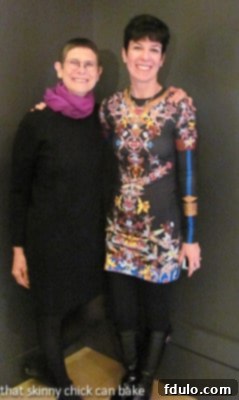 The author posing proudly with renowned culinary expert Dorie Greenspan at the IFBC.