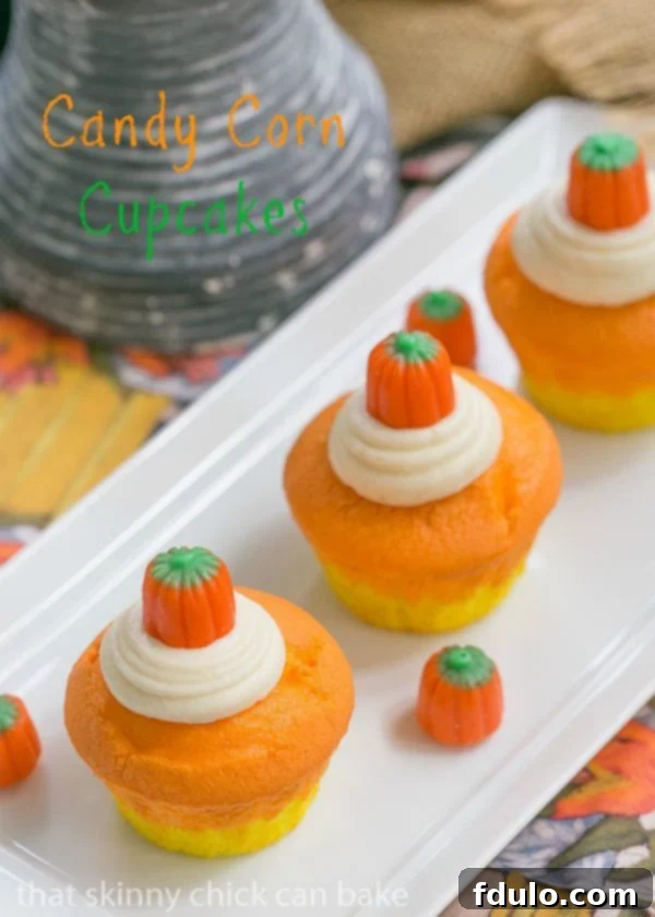 The Halloween Project Week One - Candy Corn Cupcakes - a delicious Halloween treat for the Halloween Project Week One The Halloween Project Week One - Candy Corn Cupcakes