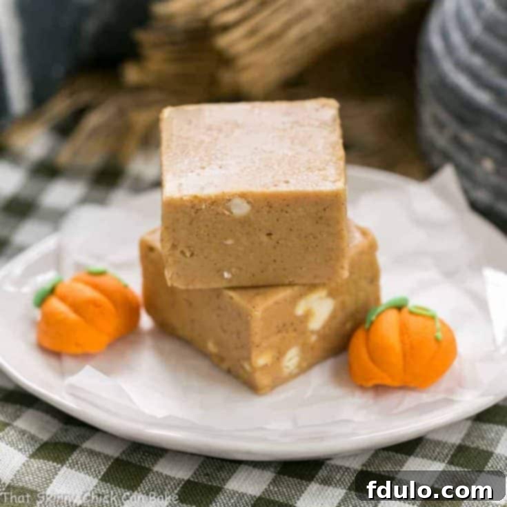 Easy Pumpkin Fudge - A simple, autumn spiced candy!