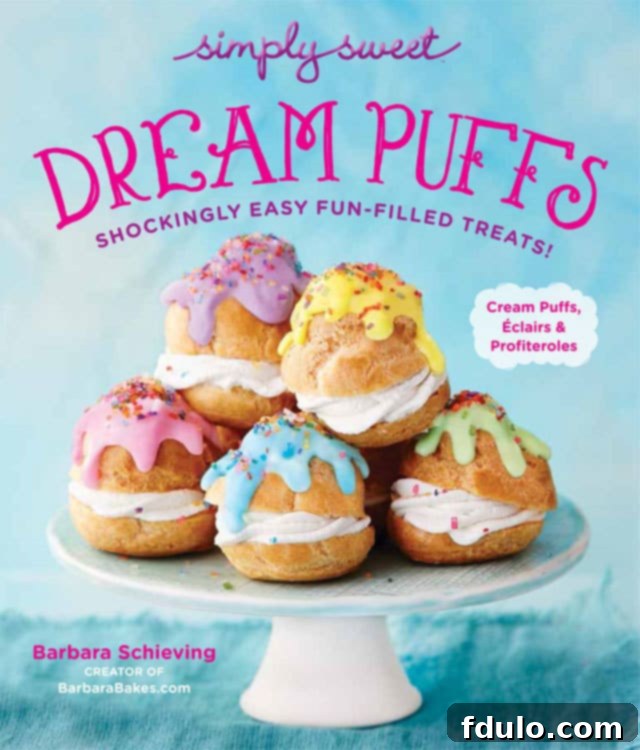 Dream Puffs cookbook which includes the S'mores cream puffs recipe Dream Puffs book cover