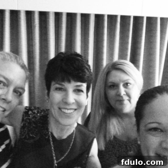 A memorable photo with Joan Hayes of Chocolate Chocolate and More, alongside other cherished blogger friends in Seattle.