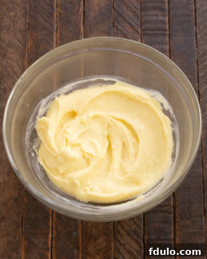 Mix in egg and vanilla extract until well combined.