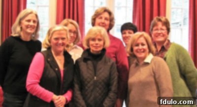 Friends gathered for a baking lesson
