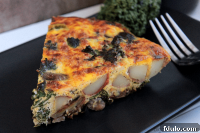 Red Potato, Kale, Mushroom and Feta Frittata #BetterWithReds #HealthyChoices
