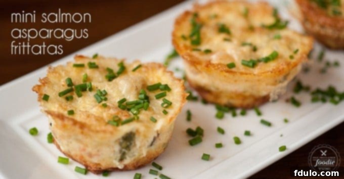 Mini Salmon Asparagus Frittatas