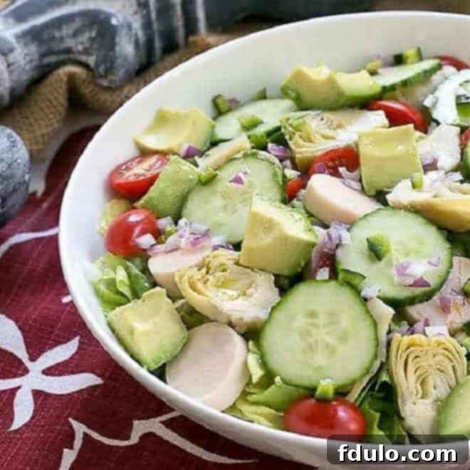 Hearts of Palm, Artichoke, Avocado, and Butter Lettuce Salad