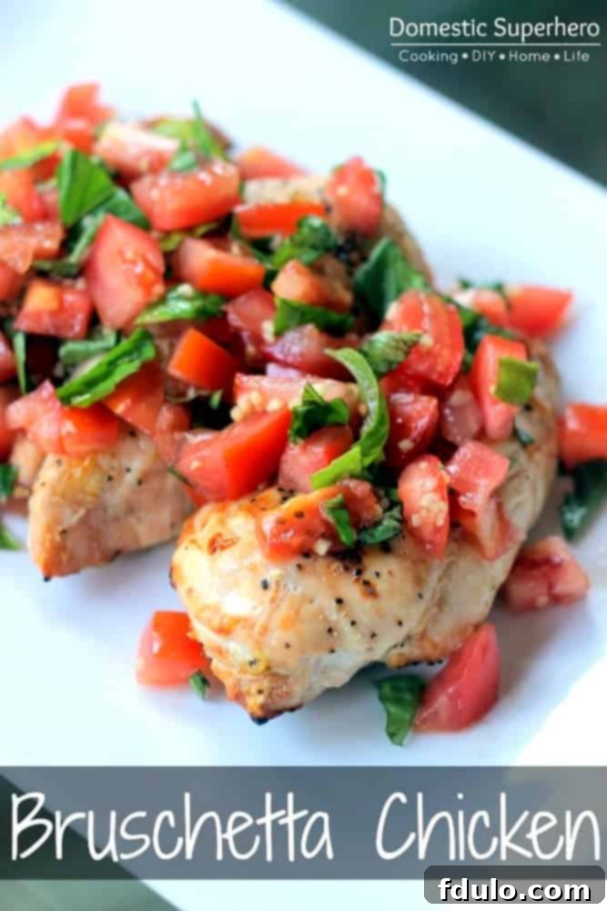 Skinny Bruschetta Chicken (easy healthy meal)