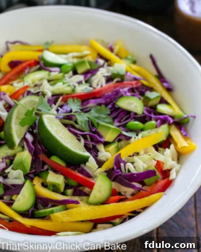 Thai Salad in a large white ceramic serving bowl