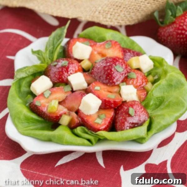 Brie Basil and Strawberry Salad | A simple, unforgettable combination of fresh berries, creamy cheese, and aromatic herbs.