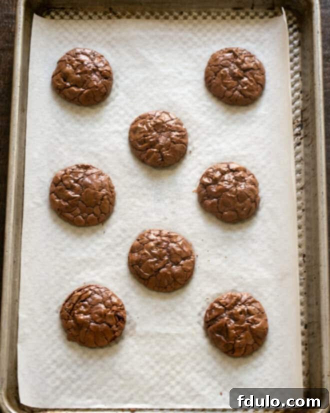 Step 8: Bake the cookies until just set.