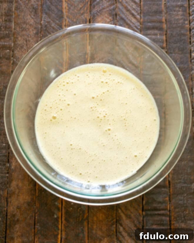 Step 2: Beat eggs, sugar, espresso & vanilla until light and fluffy for 15 minutes.