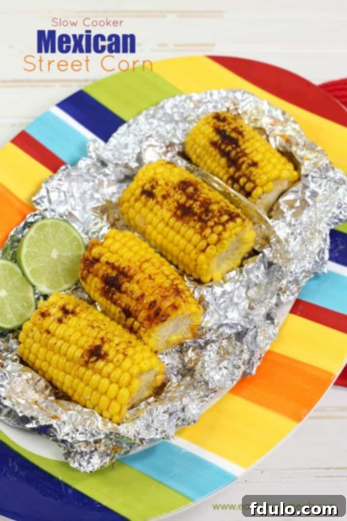 Slow Cooker Mexican Street Corn - a summer side dish