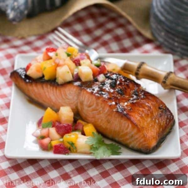 Maple Glazed Salmon | A super easy soy and maple marinated salmon that's cooked under the broiler