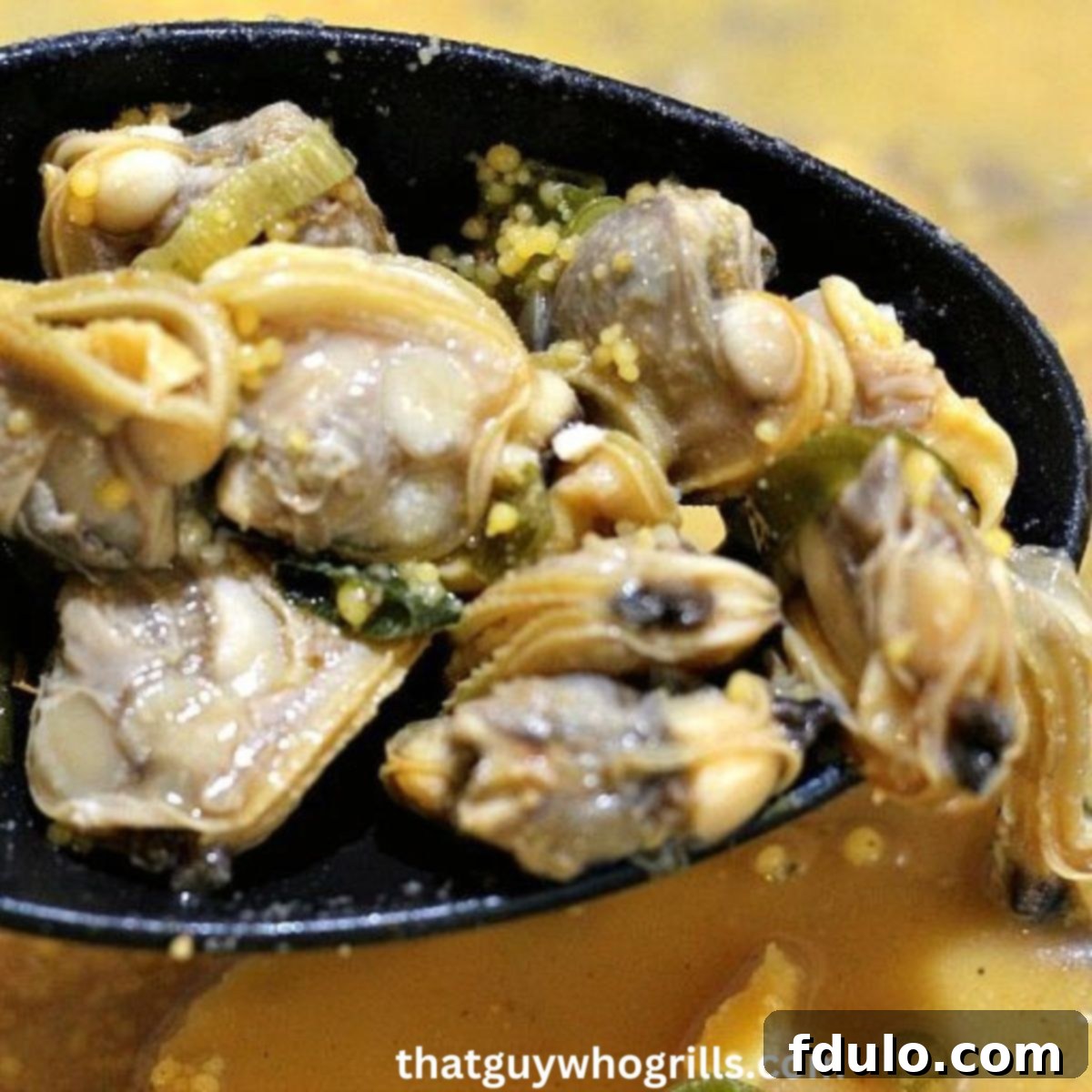 White Wine Steamed Clams In Broth