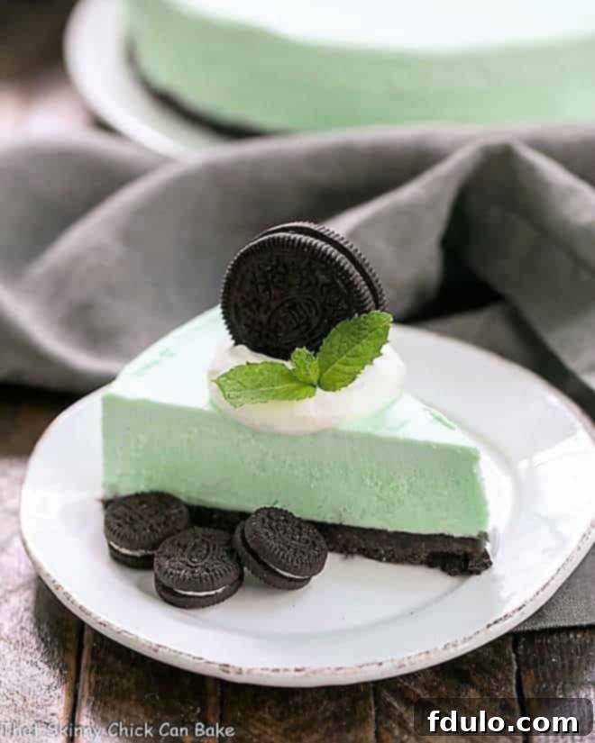 Frozen Grasshopper Pie with an Oreo Crust Recipe