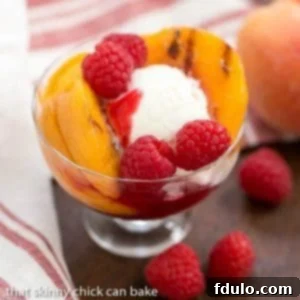 Grilled Peach Melba