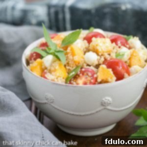 Peach Quinoa Caprese Salad