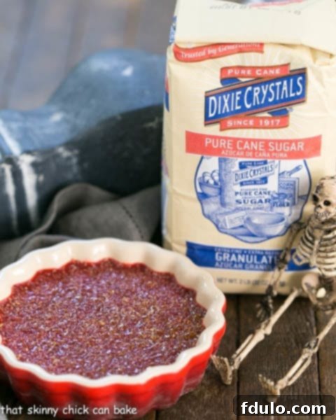 Caramelized Carnage 2 Bloody Crème Brûlée | The classic vanilla custard with burnt sugar topping and a ghoulish twist!