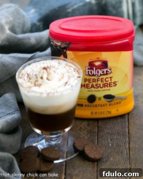 Close-up of Vanilla Bean Iced Coffee in a glass, ready to be enjoyed.