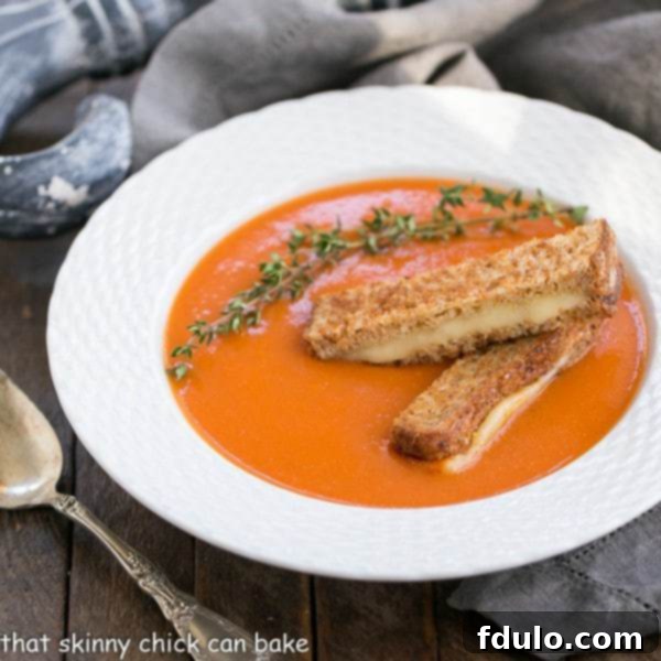 Garden Fresh Thyme Tomato Soup 2 Thyme Kissed Tomato Soup | A luscious classic made without cream!
