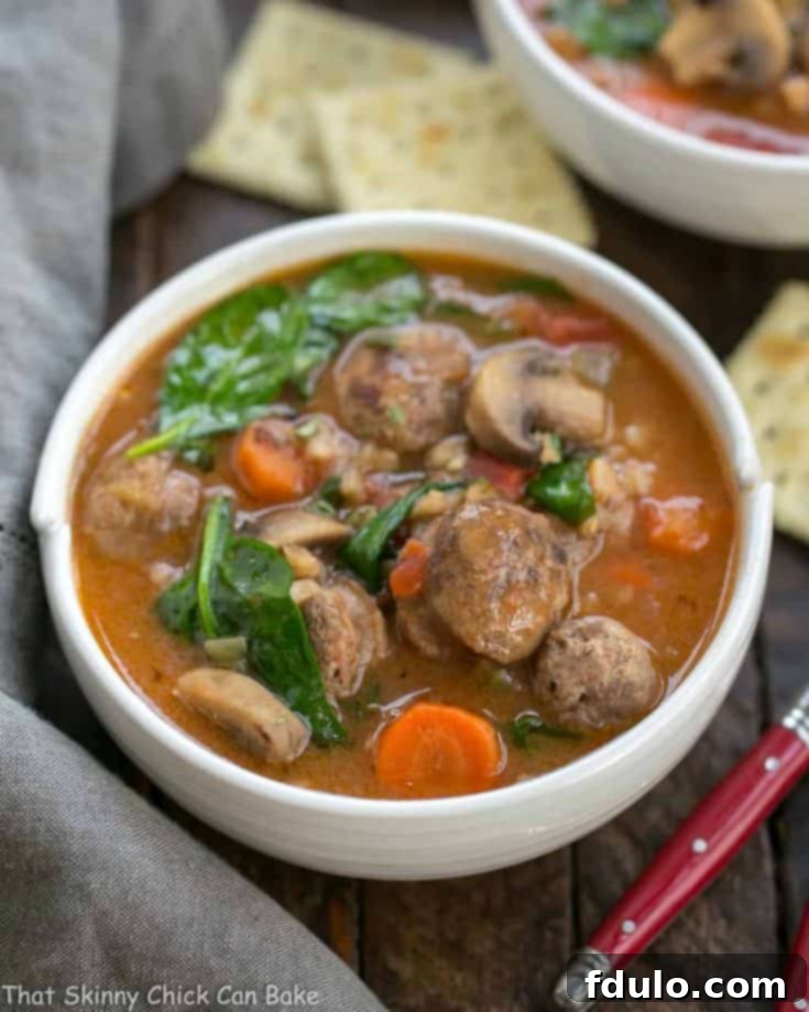 Rustic Farro Soup | A comforting, flavorful soup with an Italian flair!