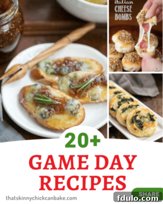Best Game Day Recipes for all your entertaining needs A vibrant collage showcasing three mouth-watering game day recipes, including a seven-layer dip, wings, and sliders, with a title text box.