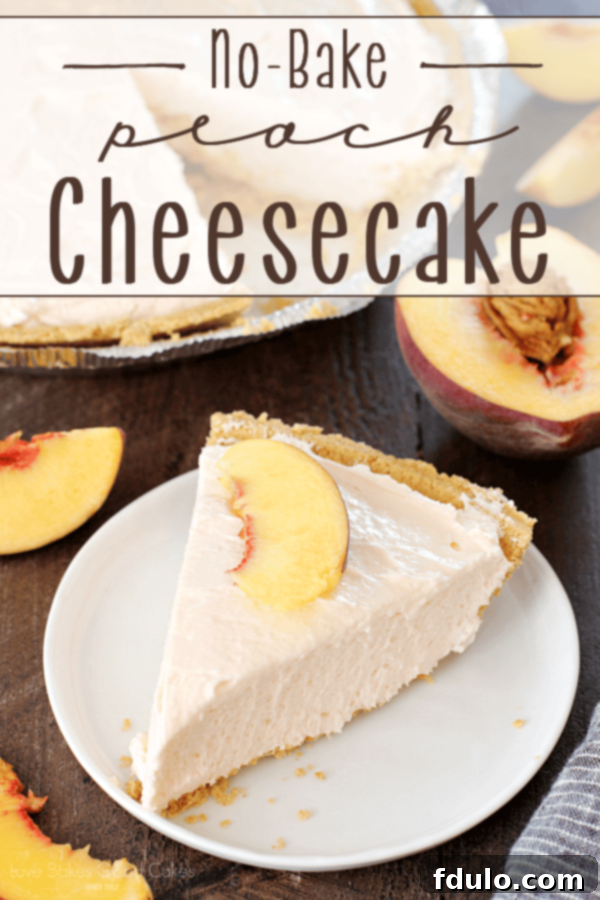 Surprising No-Bake Peach Cheesecake, easy and creamy.