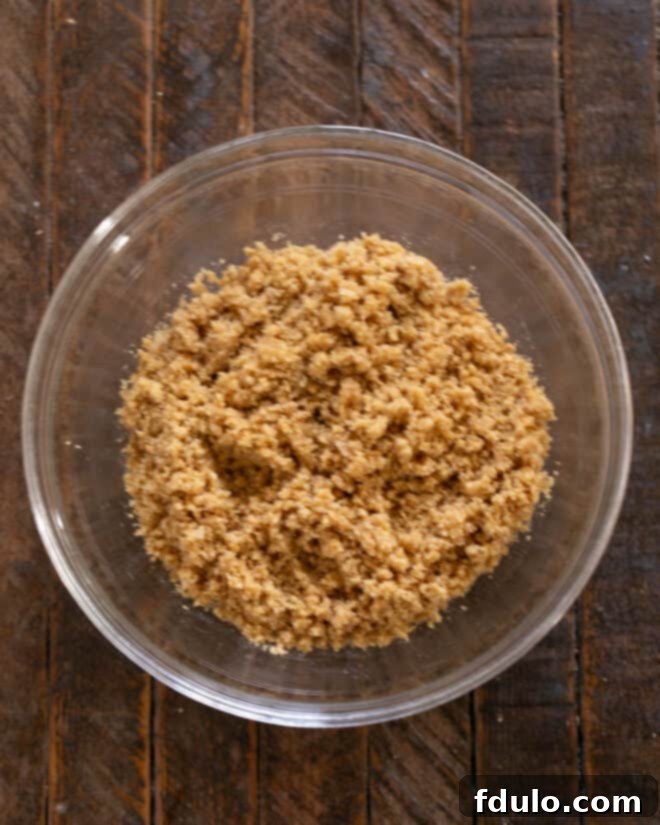 Step 1 mixing crust ingredients.