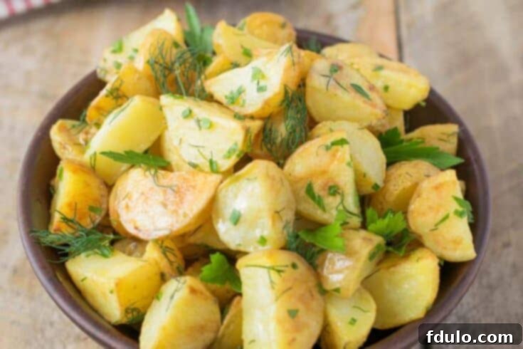 Roasted Potato and Herb Salad, a unique twist on classic potato salad.