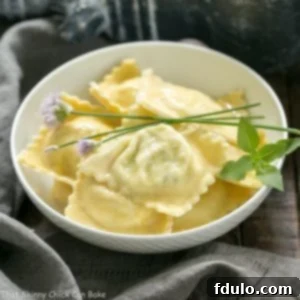 Mozzarella, Basil, Parmigiano-Reggiano Ravioli with Butter Sage Sauce