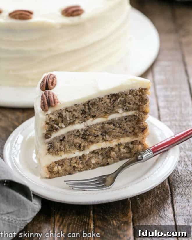 Moist and Flavorful Hummingbird Cake 3 Slice of Banana Cake on a white plate