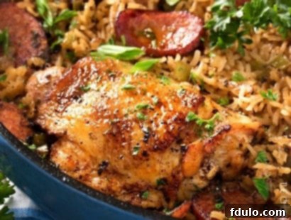 One Pot Chicken and Dirty Rice.
