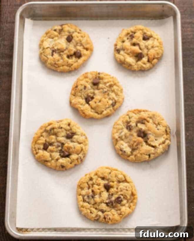 Hearty Cowboy Cookies: The Recipe You Need 8 Step 6: Freshly baked golden-brown cowboy cookies cooling on a wire rack.