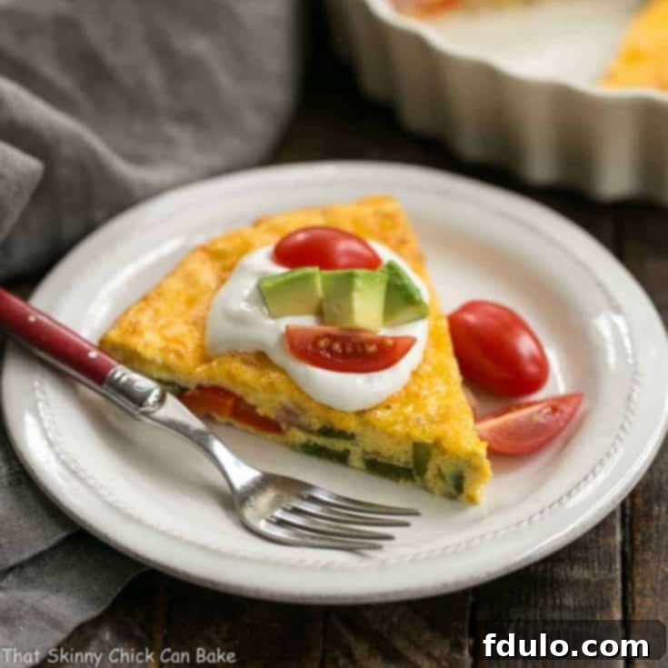 Baked Denver Omelet | A simple, scrumptious, easy to make baked ham and vegetable omelet!