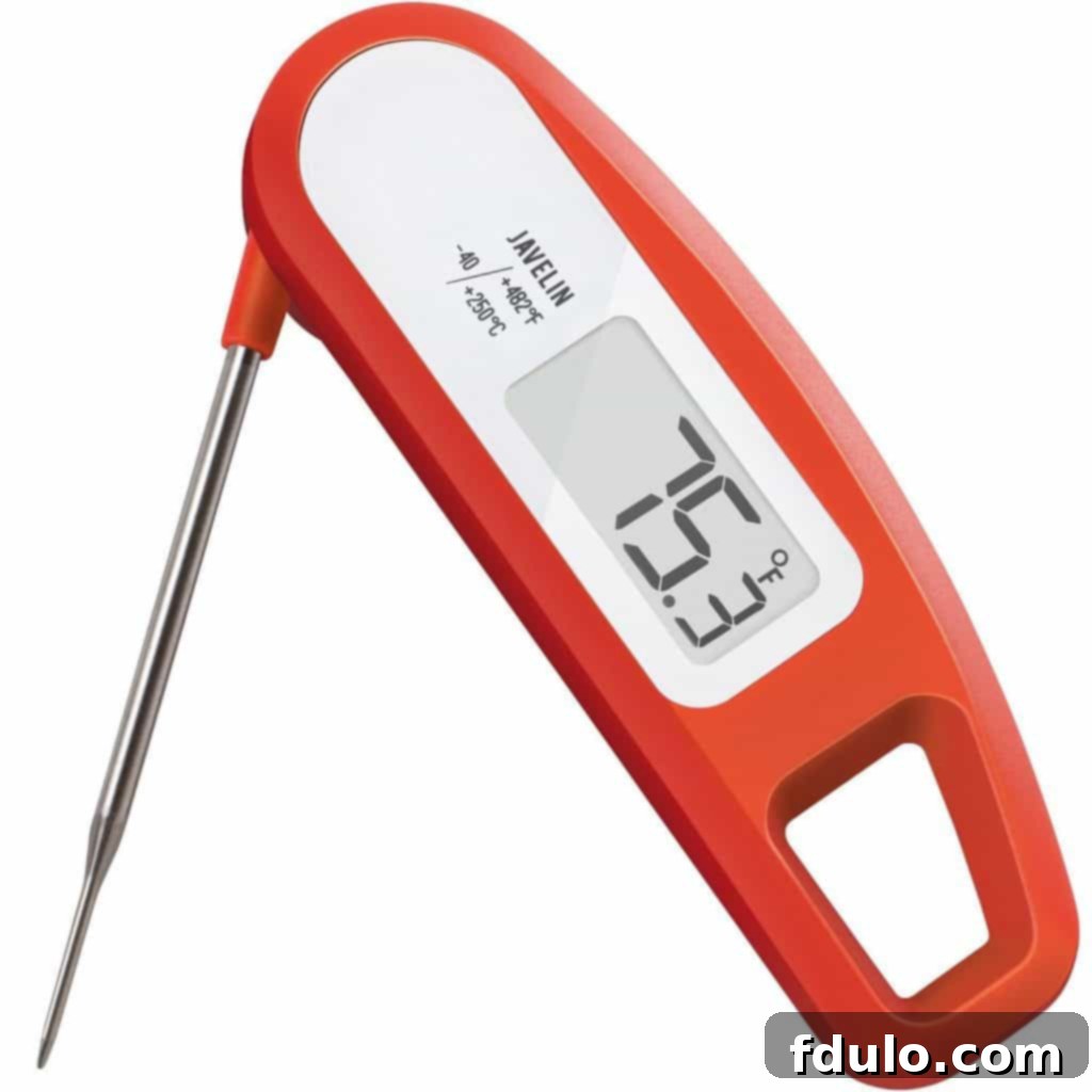 Lavatools Instant Read Digital Meat Thermometer with a clear display