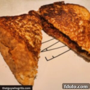 Sloppy Joe Grilled Cheese Sandwiches Served on Plate