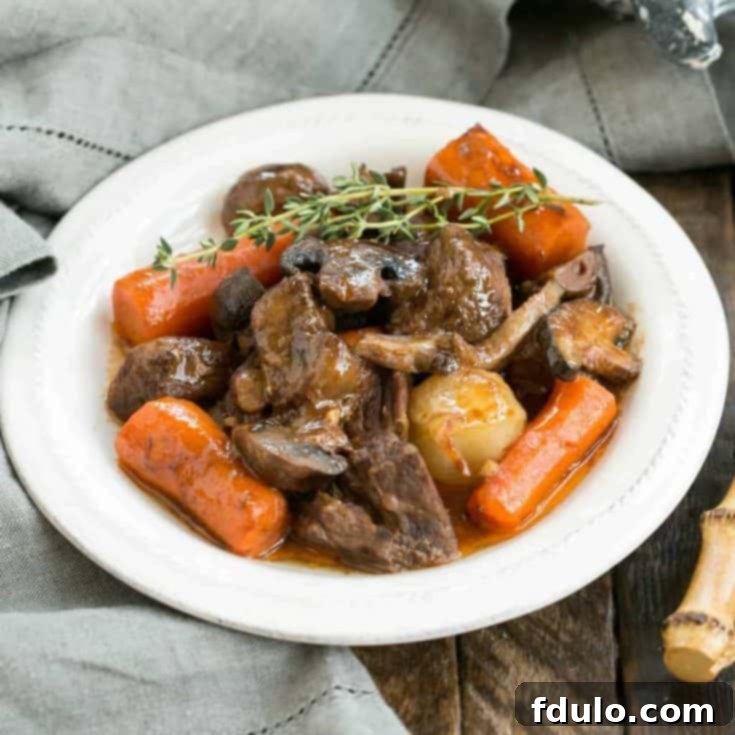 Cozy Slow Cooker Beef and Mushroom Stew 2 Slow Cooker Beef Stew with Mushrooms | Marvelous comfort food where the crock pot does most of the work!